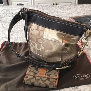 Coach patchwork purse and wallet